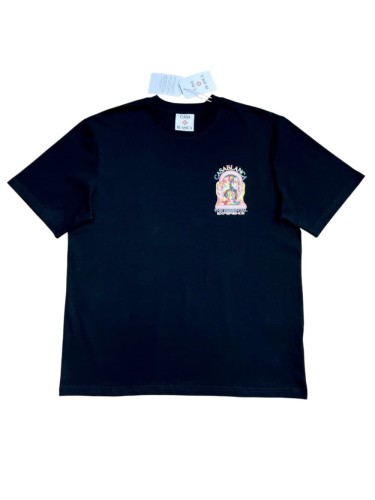 1:1 quality version Psychedelic Gradient Surreal Human Face Arch Frame Slogan Front Back Print T-shirt 29220525