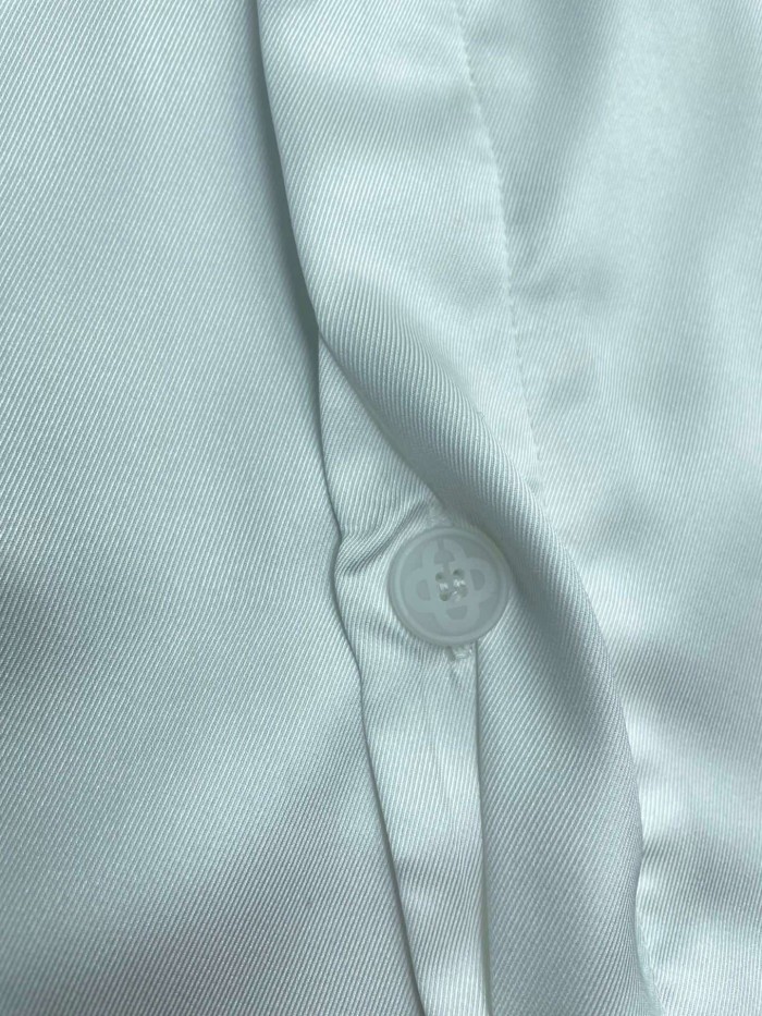 1:1 quality version Green Striped Trim Triangle Tennis Villa Print Silky Viscose Camp Collar Shirt 29220569