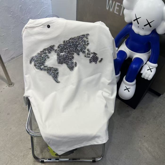 Map Sequin Embroidery Basic Logo Tee 2 colors 29220112