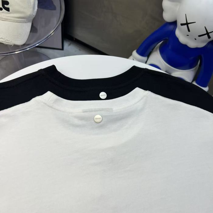 Rhombus Hollow Letter Color Rhinestone Foam Print Tee 2 colors 29220605