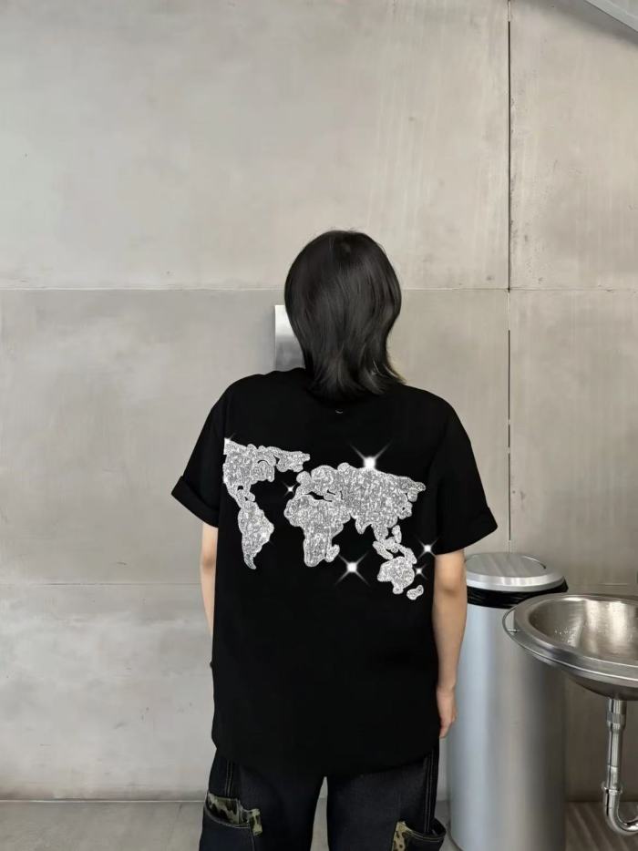 Map Sequin Embroidery Basic Logo Tee 2 colors 29220112