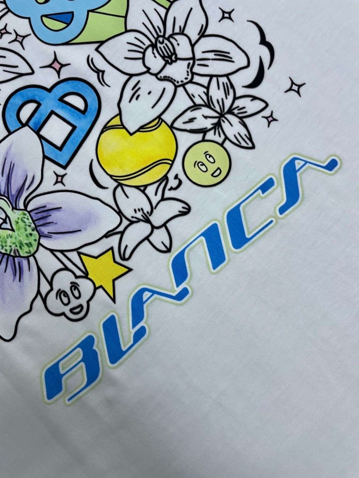 1:1 quality version Oversized Y2K Streetwear Graffiti Floral Smiley Tennis Doodle Digital Print T-shirt 2 colors 29220079