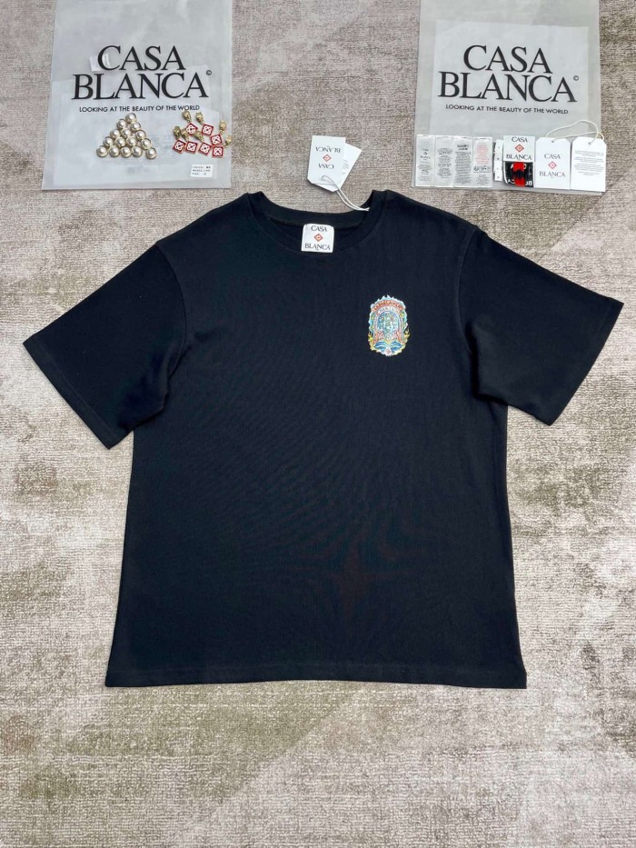 1:1 quality version Vintage Fire Flame Totem Colorful Arch Frame Front Back Print T-shirt 29220515