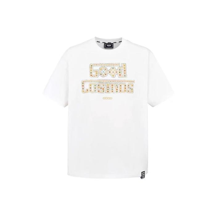 Around The World Color Rhinestone Embroidery Tee 2 colors 29220119