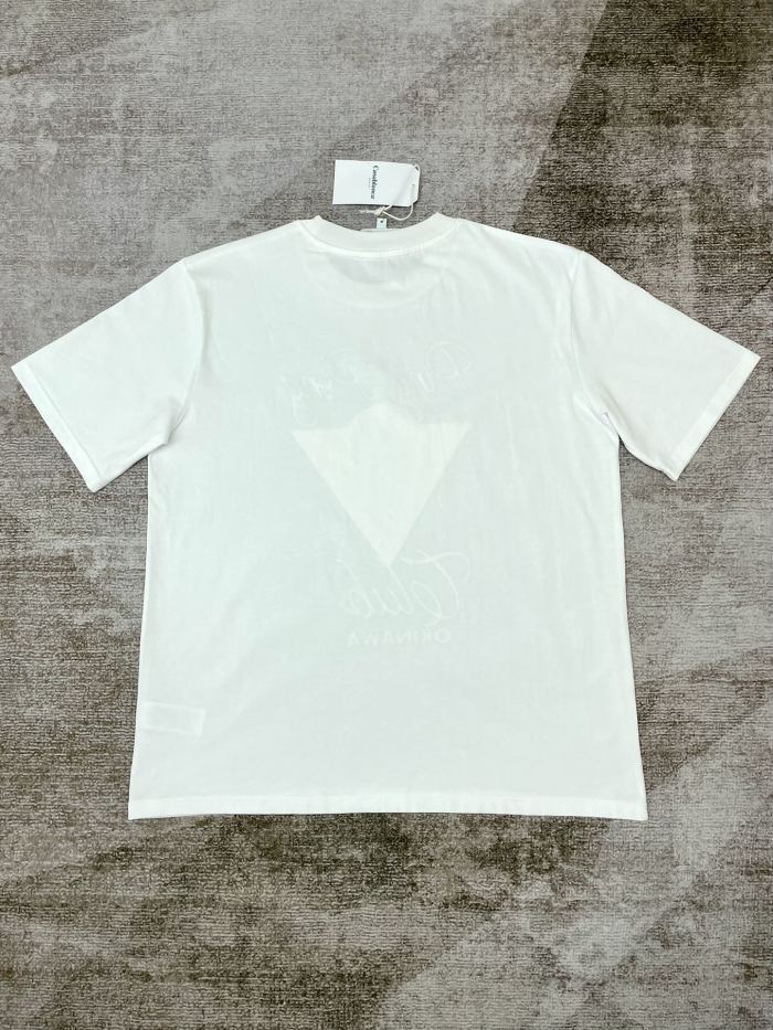 1:1 quality version Pink Triangle Ping Pong Paddle Cursive  Ping Pong Club Okinawa  Letter Print T-shirt 29220581