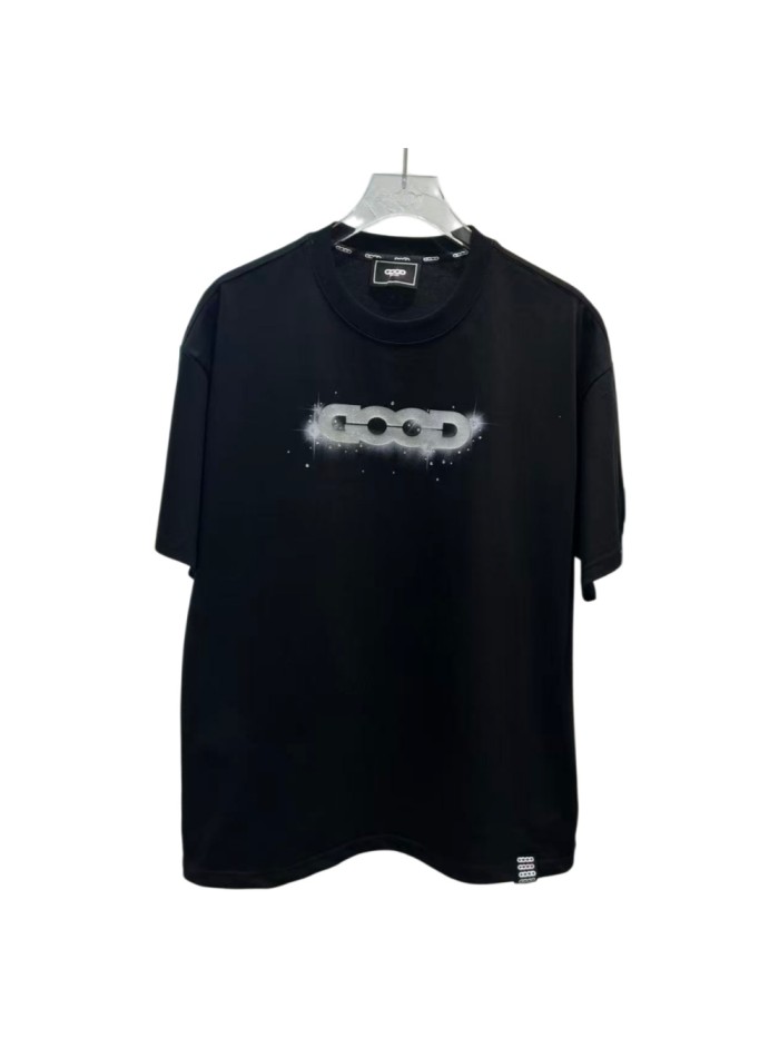 Nebula Silver Print Hot Rhinestone Luxury Tee 29220121