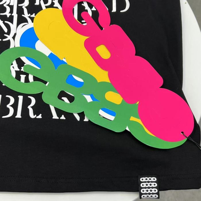 Unisex Multi Color Stacked Serif Brand Text & Arch Slogan Front Back Digital Print T-shirt 29220413