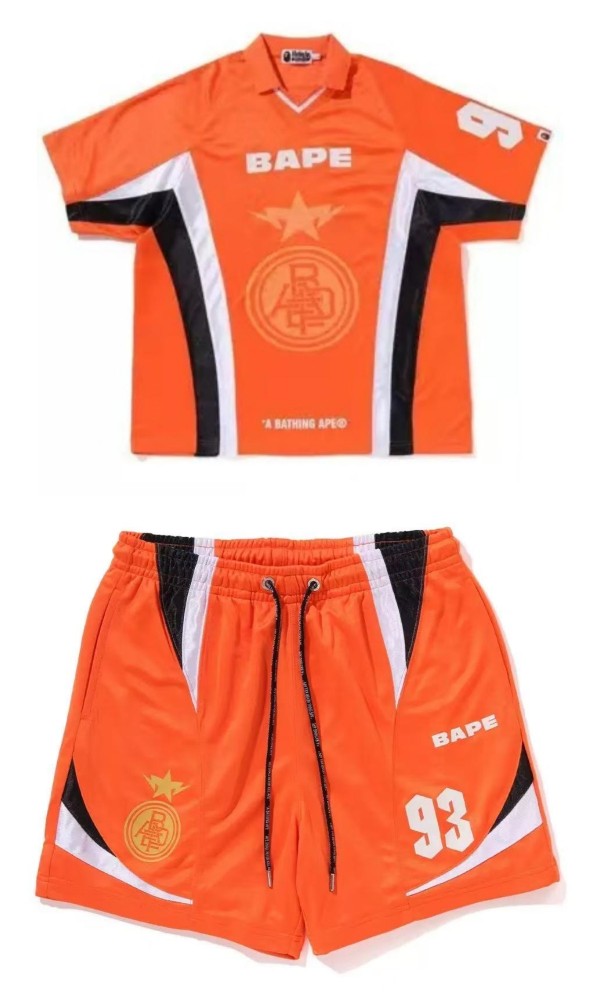 Vintage Color Block Stripe No.93 Jersey Tee & Shorts Set 3 colors 29219920