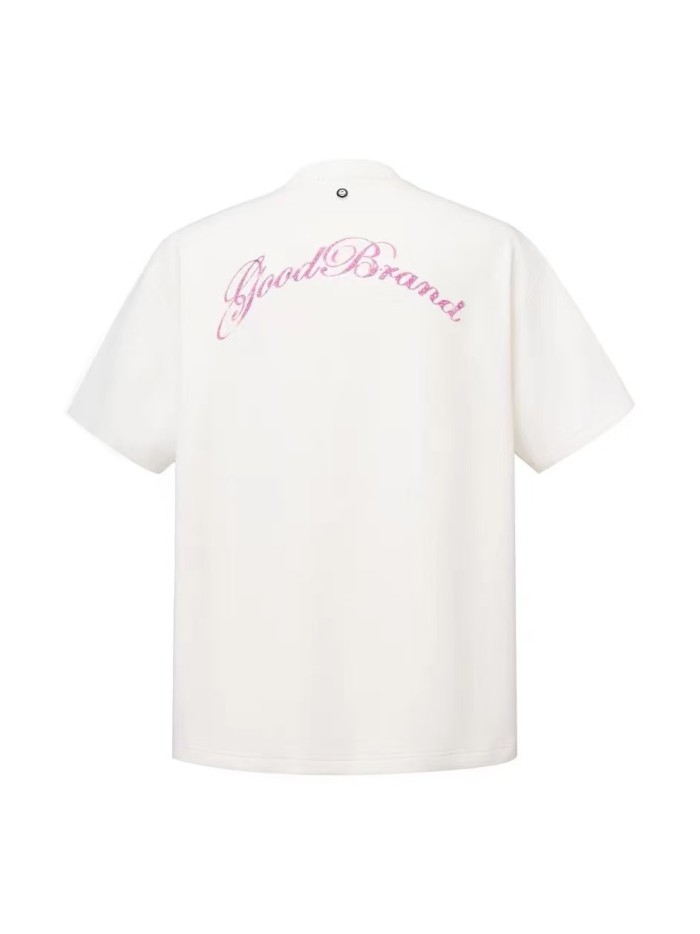 Year Of Horse Pink Denim Full Rhinestone Tee 29220114
