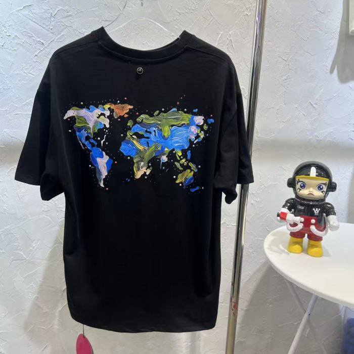 3D Gem Letter Graffiti Map Splash Ink Tee 29220113