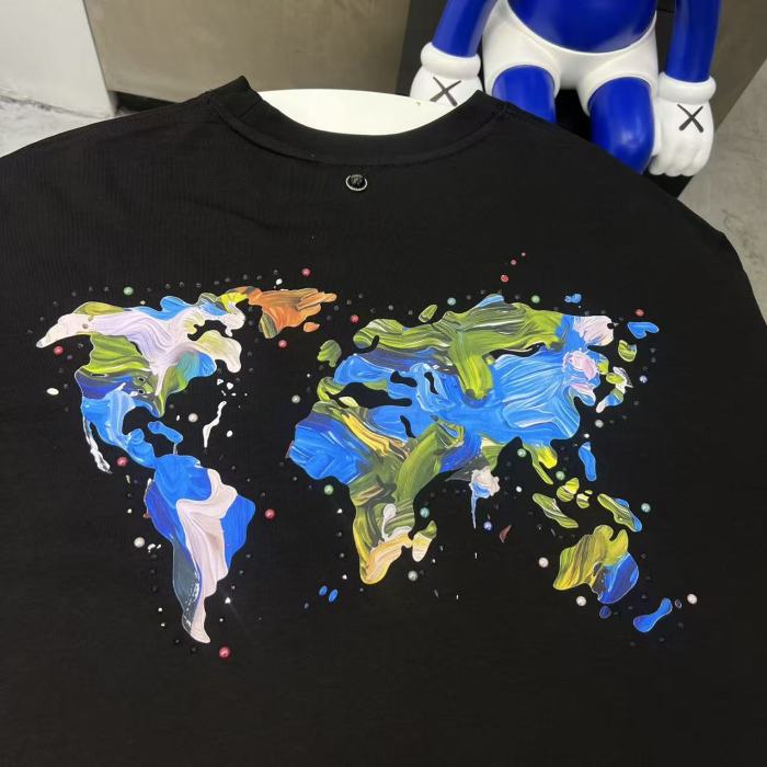 3D Gem Letter Graffiti Map Splash Ink Tee 29220113