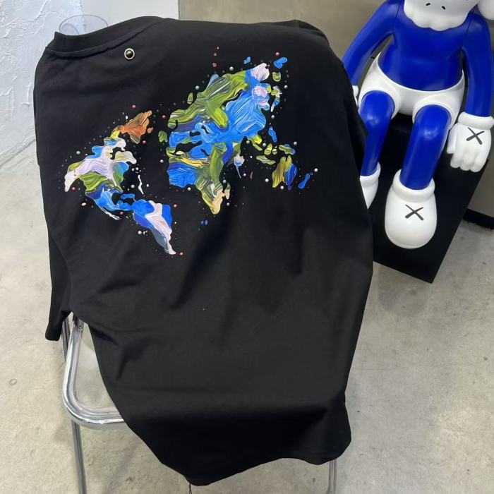 3D Gem Letter Graffiti Map Splash Ink Tee 29220113