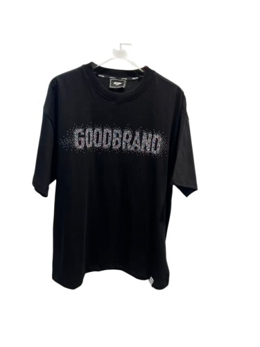 Full Rhinestone Crescent Slogan Luxury Tee 29220117