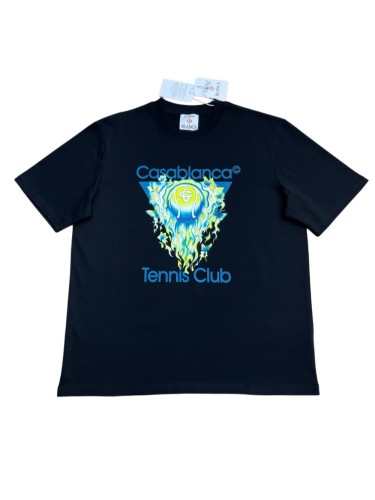 1:1 quality version Tennis Club Neon Blue Triangle Flame Butterfly Print T-shirt 29220539