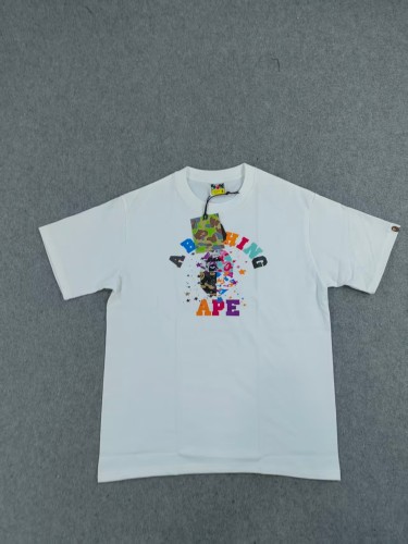 colorful letter camo spray ink print T-shirt 2 colors 29069010