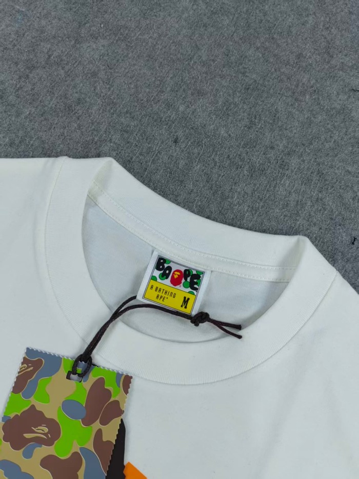 colorful letter camo spray ink print T-shirt 2 colors 29069010