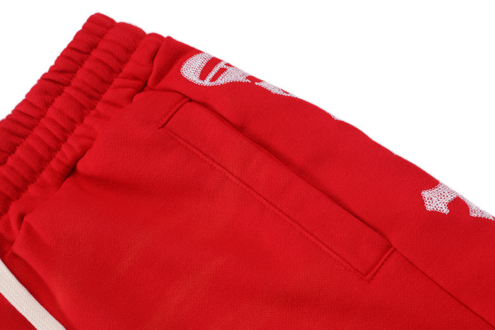 Ripple Wrinkle Texture Side Patch Logo Print Drawstring Waist French Terry Sweat Shorts 3 colors 29285822