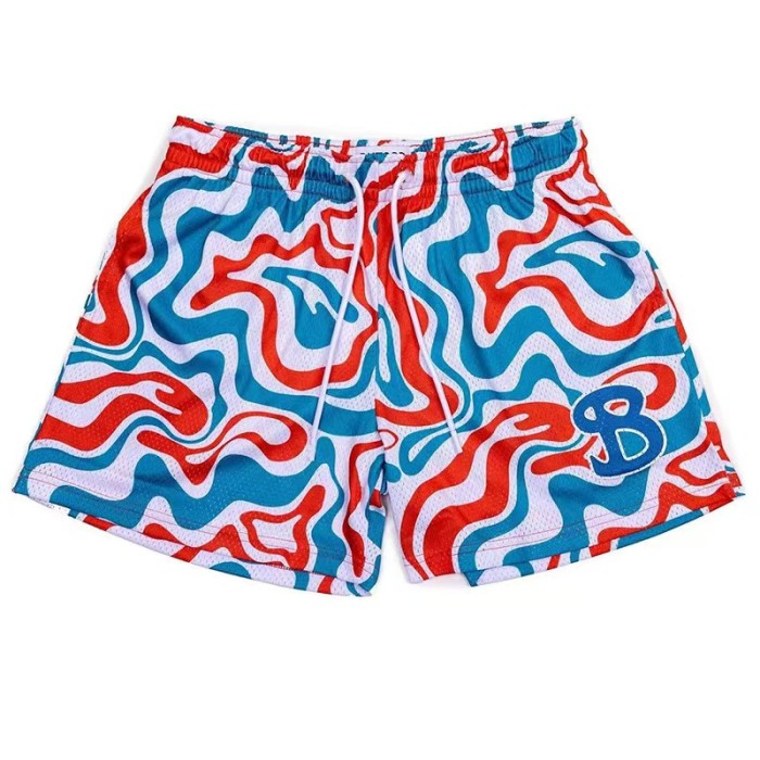 Paint Style Mesh Quick Dry Men's 4 Inch Running Beach Shorts 10 colors 29285454