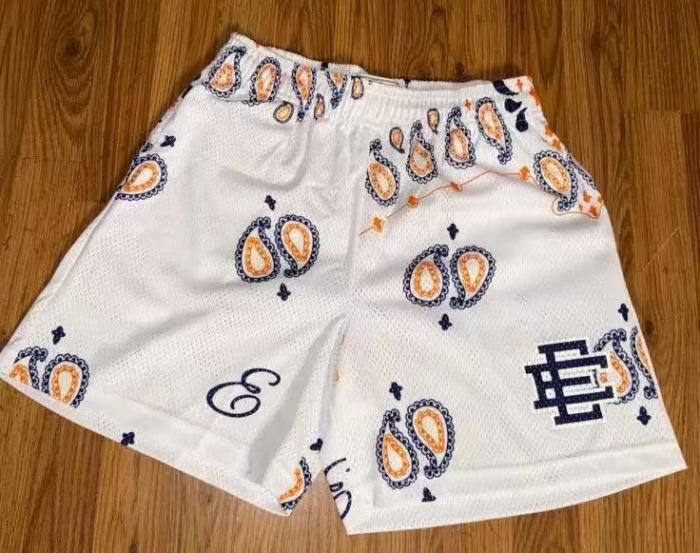 1:1 quality version Letter S Logo Paisley Print EE Quick Dry Mesh Basketball Running Shorts 9 colors 29285479