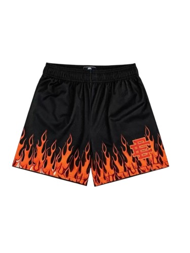 1:1 quality version Black Bottom Hem Orange Flame Print EE Quick Dry Mesh Basketball Running Shorts 5 colors 29285492