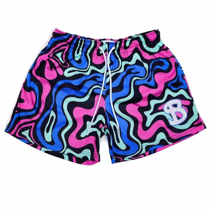Paint Style Mesh Quick Dry Men's 4 Inch Running Beach Shorts 10 colors 29285454