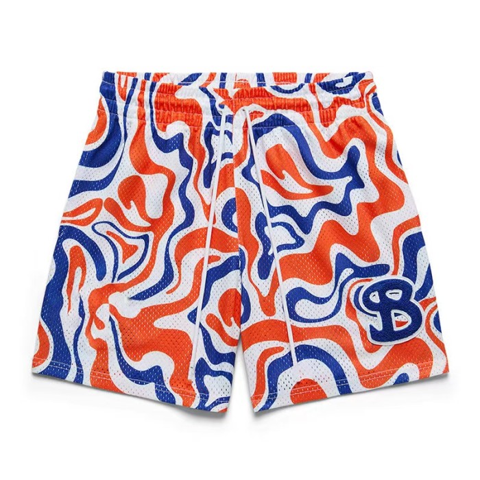 Paint Style Mesh Quick Dry Men's 4 Inch Running Beach Shorts 10 colors 29285454