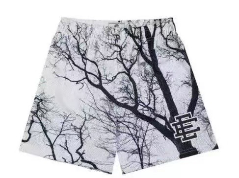 1:1 quality version Black Bottom Hem Orange Flame Print EE Quick Dry Mesh Basketball Running Shorts 5 colors 29285492