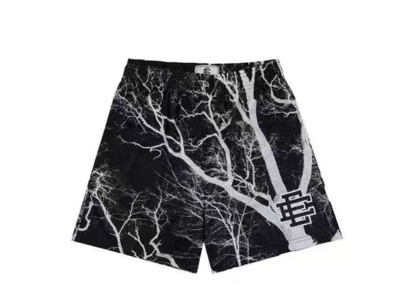 1:1 quality version Black Bottom Hem Orange Flame Print EE Quick Dry Mesh Basketball Running Shorts 5 colors 29285492