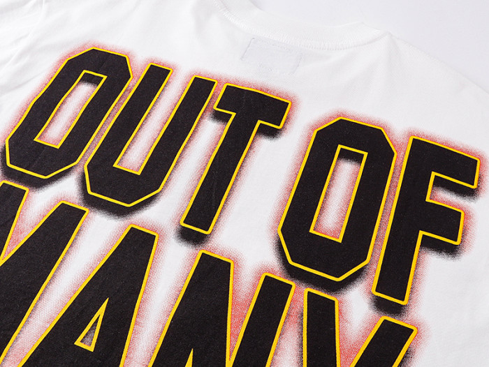 Off White Graffiti Script F1 Race Car Driver Out Of Many One Outline Text Double Printed Tee 29287442