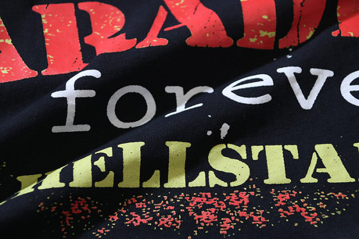 High Street Mad Dog Cross No Guts No Glory Phrase Double Sided Print Oversized Tee 29287282