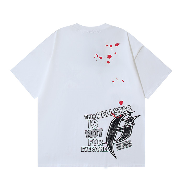 Speckled Texture Star Logo Blood Splatter Double Sided Oversized Tee 29287258