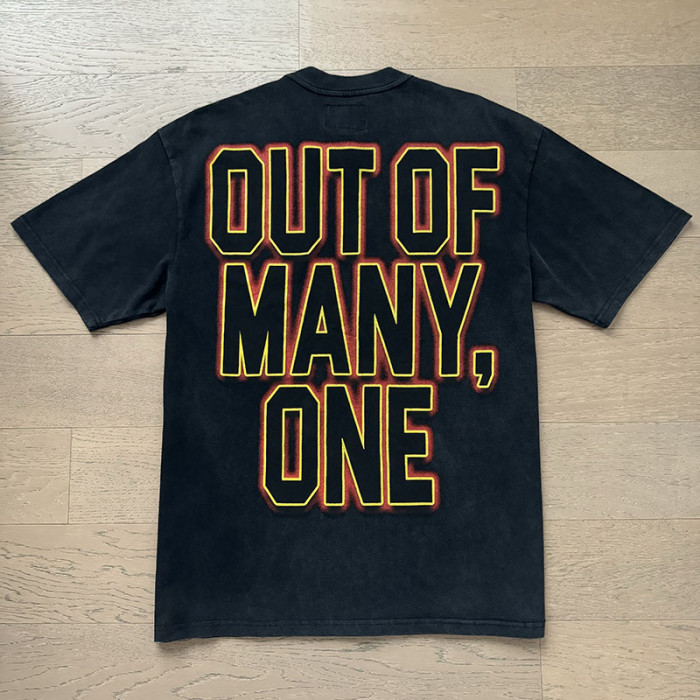 Graffiti Font F1 Race Driver & Race Car Out Of Many One Bold Text Double Printed Tee 29287353