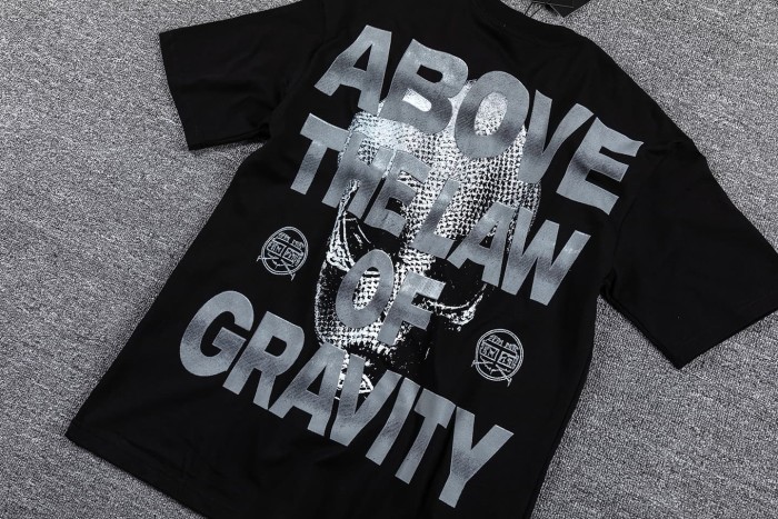 Neck Rhinestone Alien UFO Supermarket Graphic Double Sided Print Oversized T-Shirt 29287058