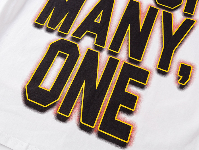Off White Graffiti Script F1 Race Car Driver Out Of Many One Outline Text Double Printed Tee 29287442
