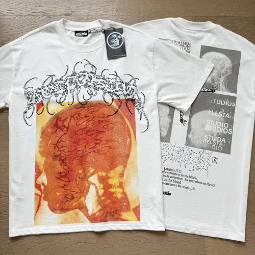 Gothic Brain Vessel Art Skull Collage Cross Symbol Double Sided Print Oversized Tee 29287208