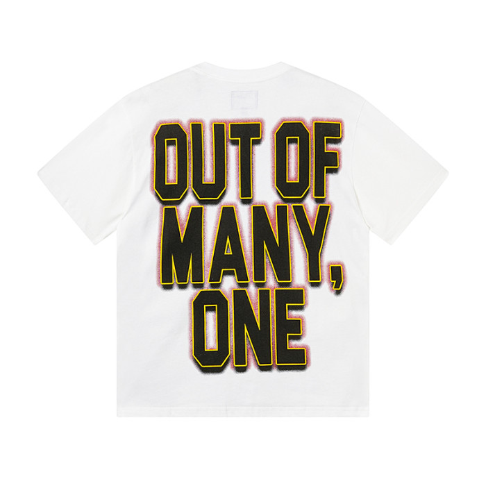 Off White Graffiti Script F1 Race Car Driver Out Of Many One Outline Text Double Printed Tee 29287442