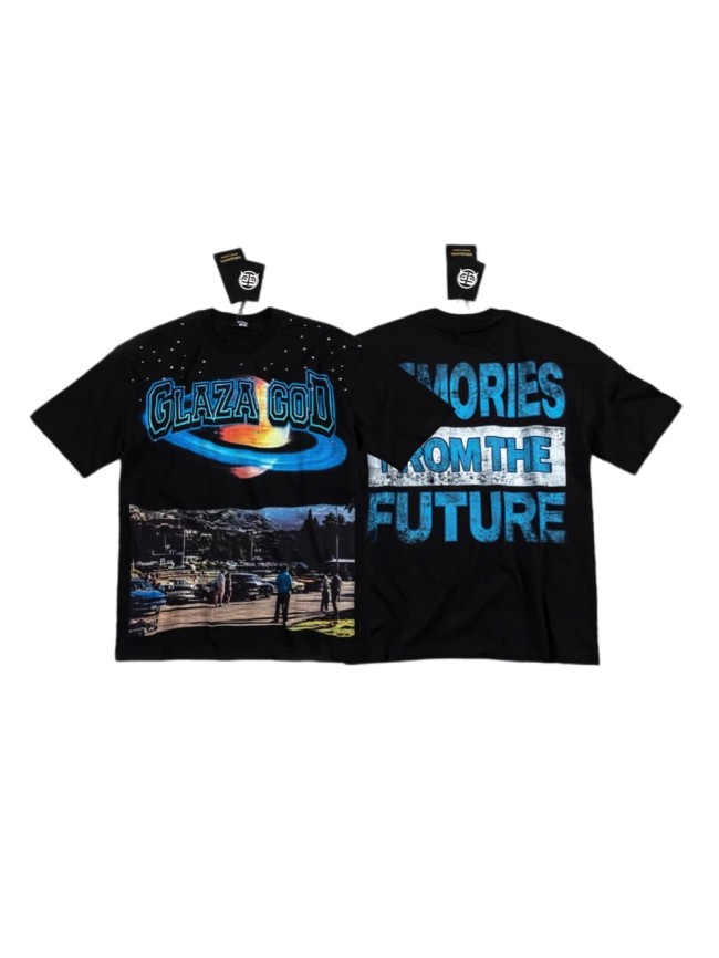 Vintage Retro Washed Glaza God Planet Street Scene Graphic Oversized T-Shirt 29287046