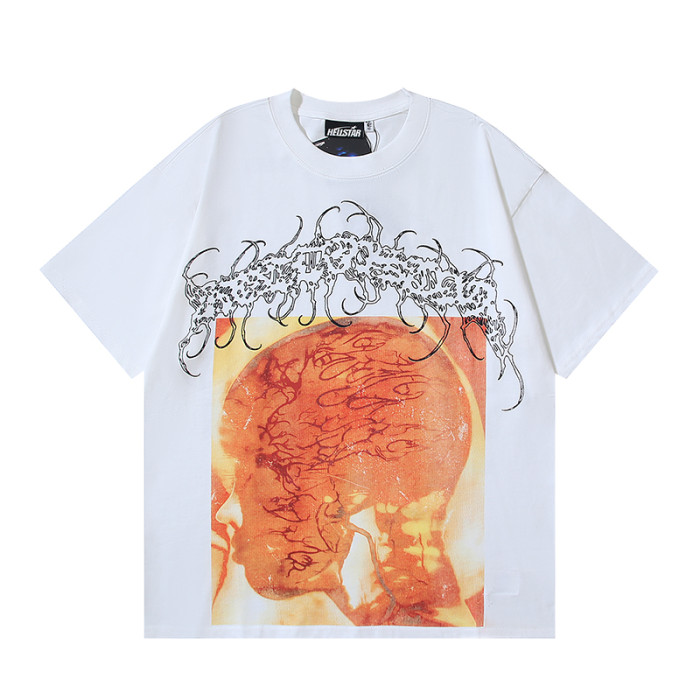 Gothic Brain Vessel Art Skull Collage Cross Symbol Double Sided Print Oversized Tee 29287208