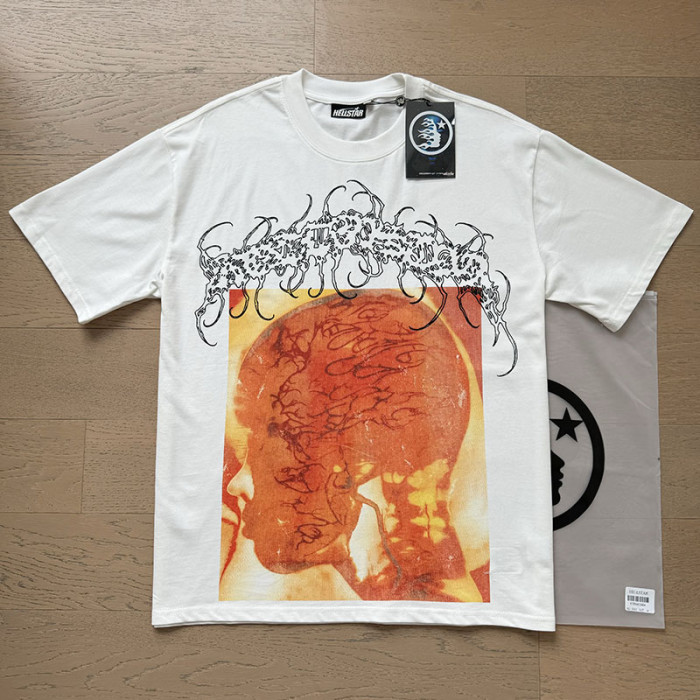 Gothic Brain Vessel Art Skull Collage Cross Symbol Double Sided Print Oversized Tee 29287208