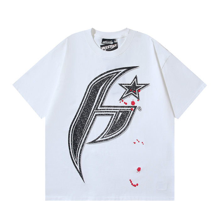 Speckled Texture Star Logo Blood Splatter Double Sided Oversized Tee 29287258