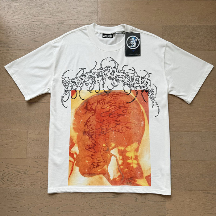 Gothic Brain Vessel Art Skull Collage Cross Symbol Double Sided Print Oversized Tee 29287208