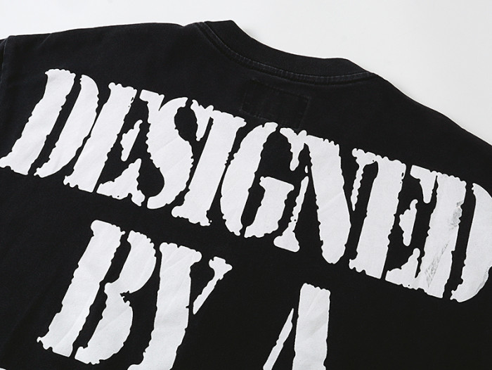 Western Desert Semi Truck Skull Gothic Script Higher Power Slogan Double Sided Print Tee 29287429