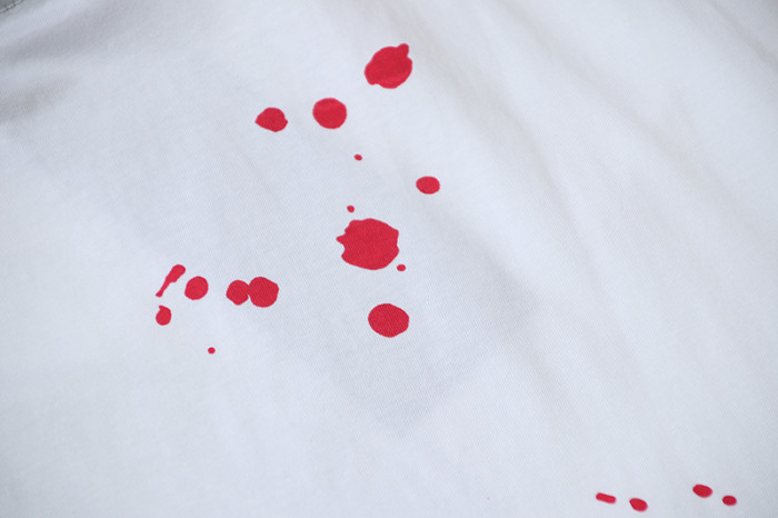 Speckled Texture Star Logo Blood Splatter Double Sided Oversized Tee 29287258