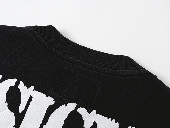 Western Desert Semi Truck Skull Gothic Script Higher Power Slogan Double Sided Print Tee 29287429