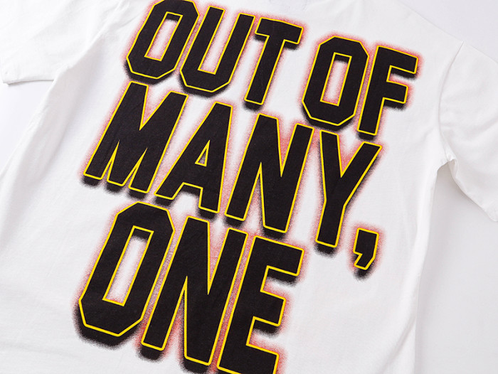 Off White Graffiti Script F1 Race Car Driver Out Of Many One Outline Text Double Printed Tee 29287442