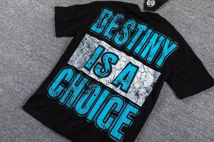 High Street Neck Rhinestone Night Highway Car Graphic Double Sided Print Oversized T-Shirt 29287057