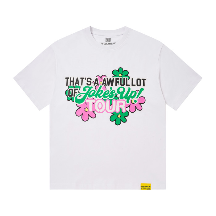 Jokes Up Tour Daisy Floral Double Sided Letter Print Oversized Tee 2 colors 29288637