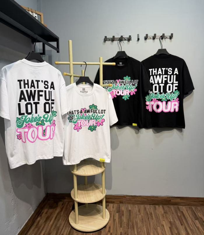 Jokes Up Tour Daisy Floral Double Sided Letter Print Oversized Tee 2 colors 29288637