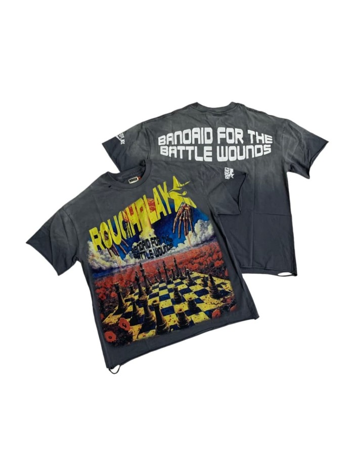Chess Poppy Field Skeleton Hands Band Aid For The Battle Wounds Double Sided Print Oversized Tee 29288440