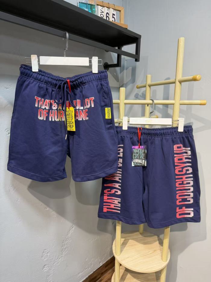 Hip Hop Portrait Graphic Cough Syrup Letter Print Drawstring Casual Street Sweat Shorts 11 colors 29288610